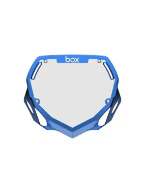 Box Two Number Plate Chrome Blue